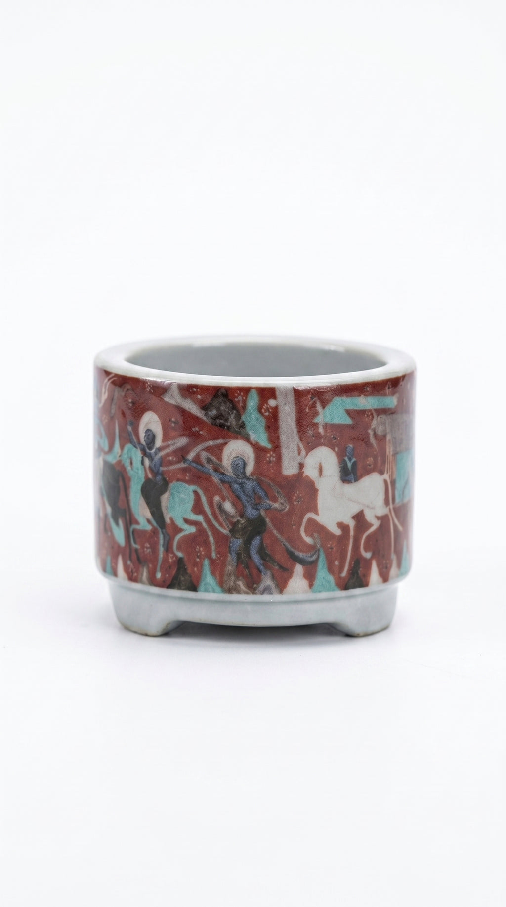 Ceramic Incense Burner - Dunhuang Mural Painting