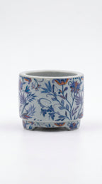Ceramic Incense Burner - White and Blue Porcelain
